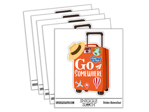 Go Somewhere Travel Suitcase Luggage Trip Vacation