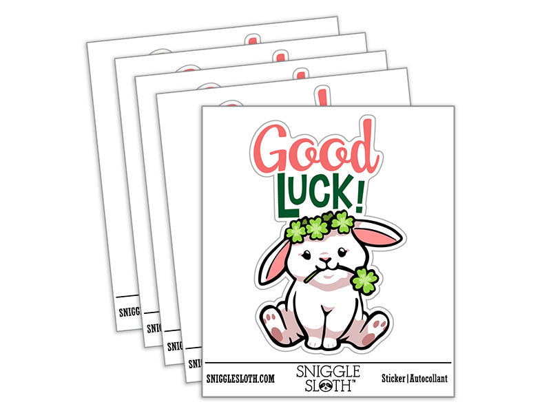 Good Luck Bunny Rabbit Lucky Clovers
