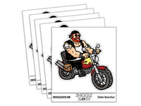 Gruff Tough Manly Biker on Motorcycle Bike