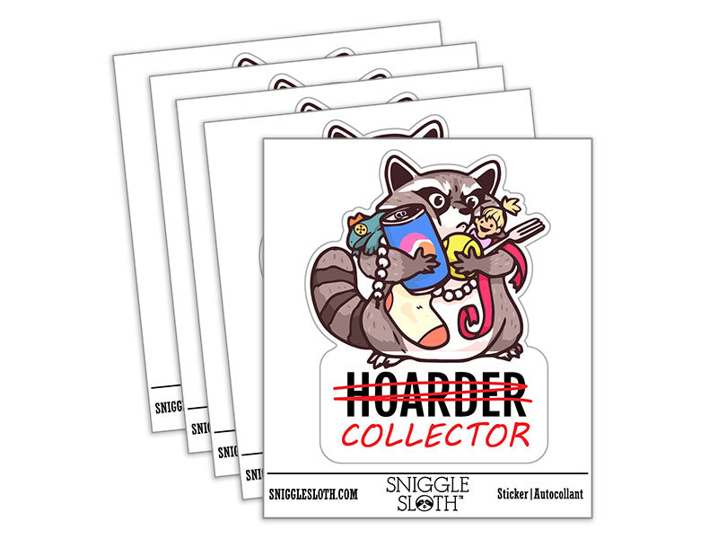 Hoarder Collector Raccoon with Trash Junk