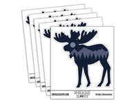 Mountain Scene Moose Silhouette