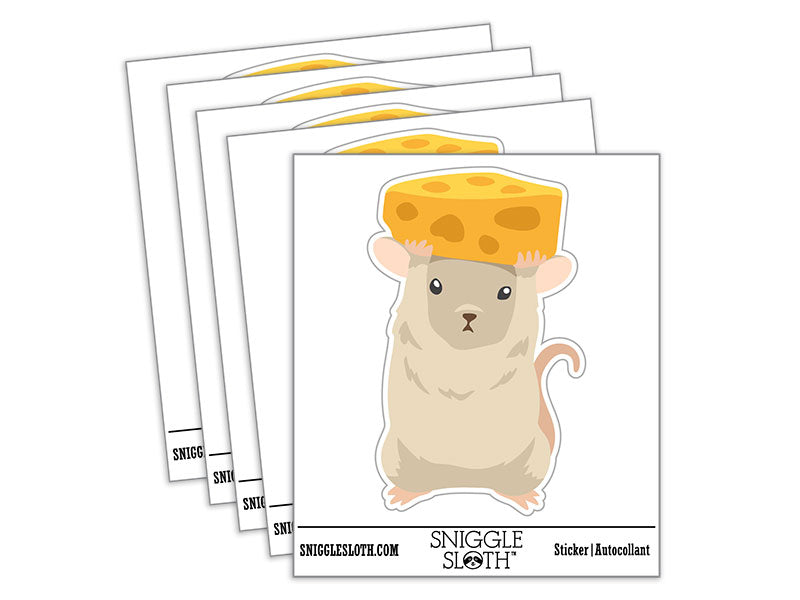 Mouse Holding Up Cheese Above Head