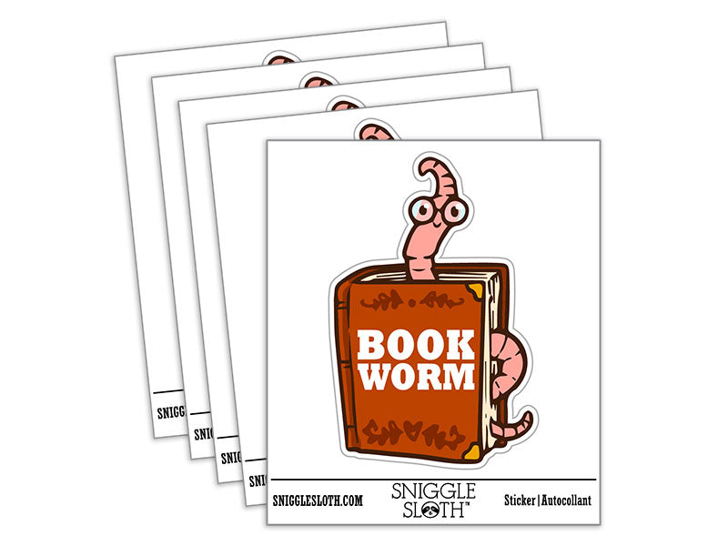 Nerdy Book Worm with Glasses Library