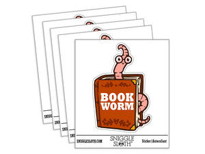 Nerdy Book Worm with Glasses Library