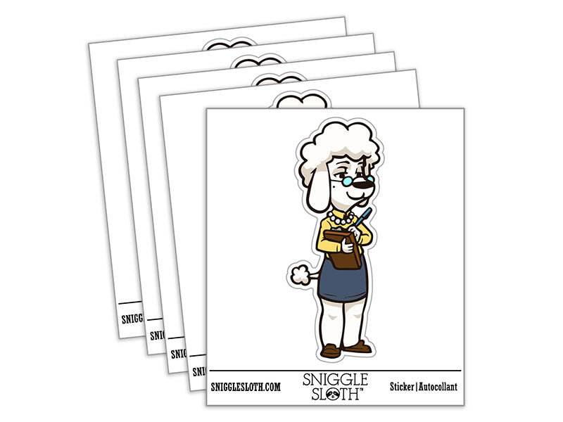 Poodle Dog Office Worker Secretary