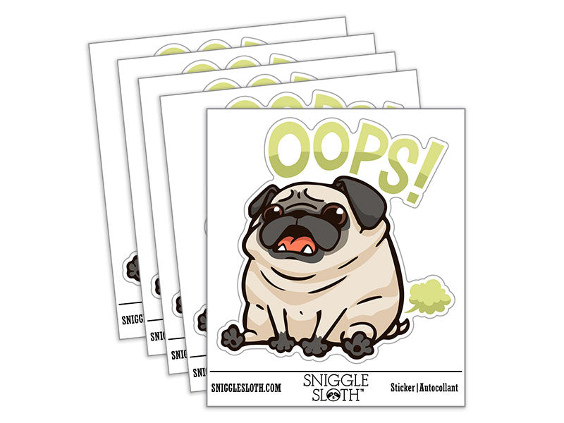 Pug Fart Oops Accident Funny Dog