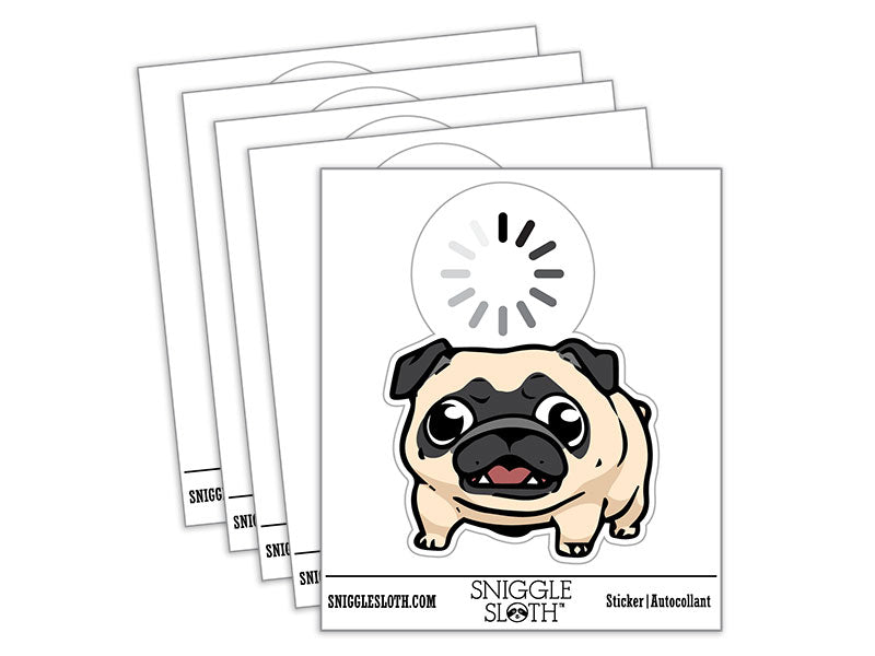Pug Thinking Calculating Loading Dog