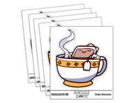 Relaxing Teabag Soaking in Hot Tea Bath