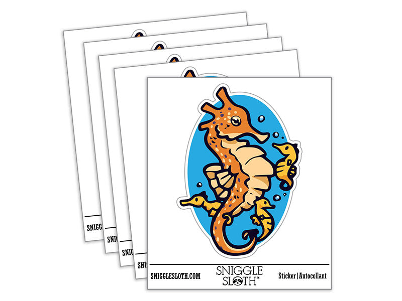 Seahorse Father with Babies Fish Animal