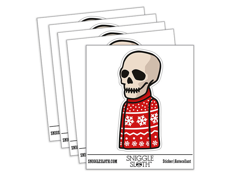 Skeleton Skull in Christmas Sweater