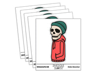 Skeleton Skull in Hoodie and Beanie