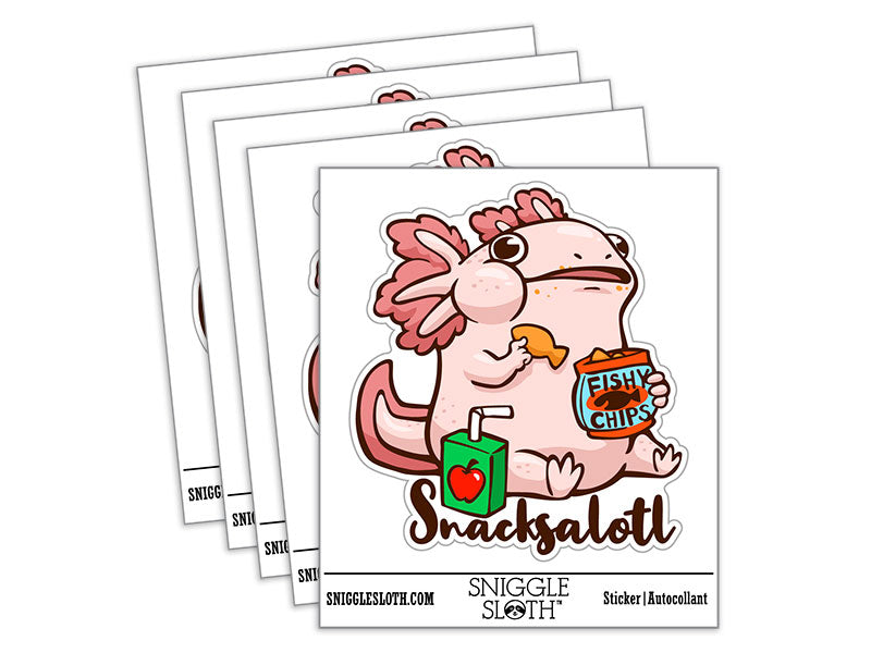 Snacksalotl Snacking Axolotl Hungry Salamander
