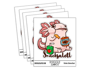 Snacksalotl Snacking Axolotl Hungry Salamander