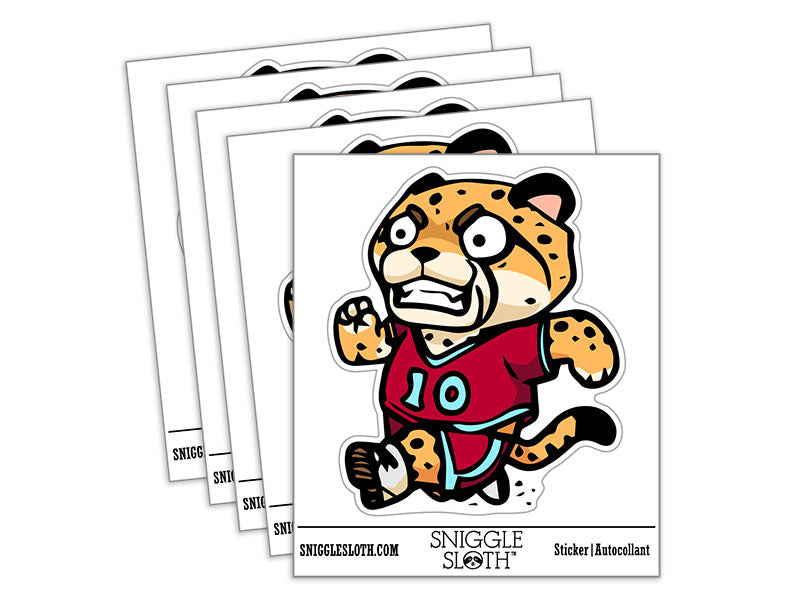 Speedy Cartoon Cheetah Sprinting Track and Field Sports