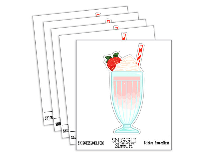 Strawberry Milkshake Ice Cream Dessert Drink Beverage