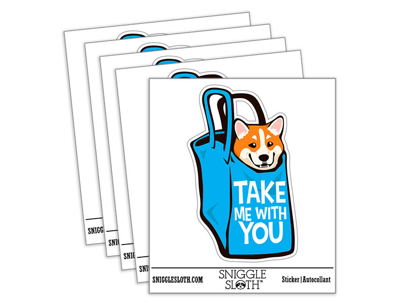 Take Me With You Reminder Dog Corgi Bag