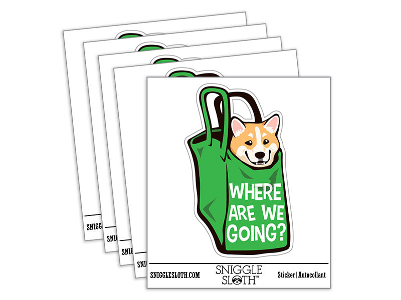 Travel Dog Where Are We Going Corgi Bag