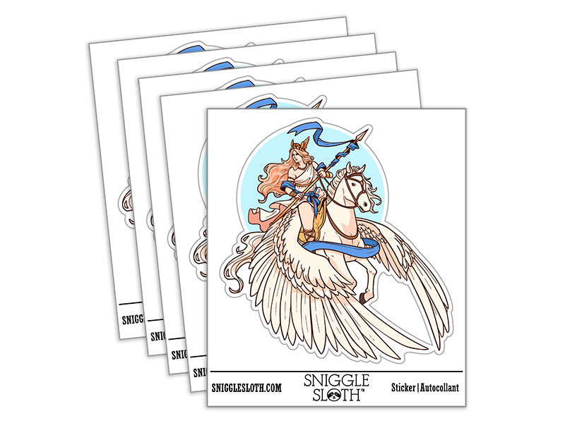 Valkyrie On Pegasus Horse Norse Mythology