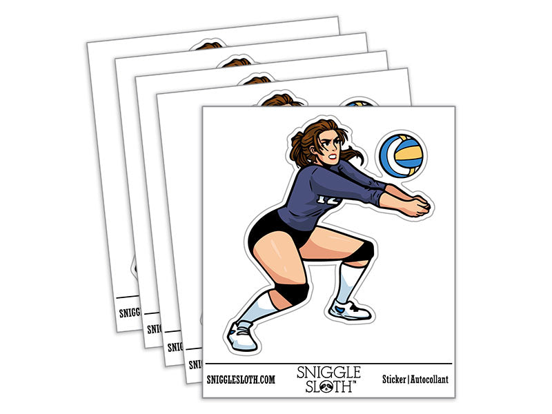Volleyball Player Woman Bump Ball