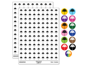 Rainy Day Umbrella 200+ 0.50" Round Stickers
