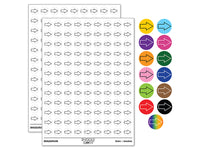 Arrow Rounded Corners Outline 200+ 0.50" Round Stickers