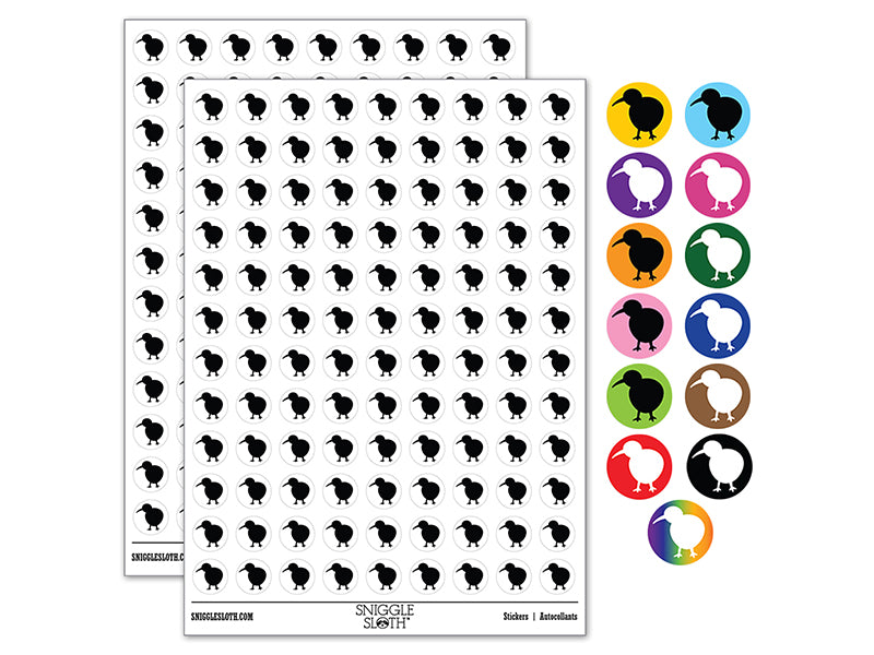 Kiwi Bird Solid 200+ 0.50" Round Stickers