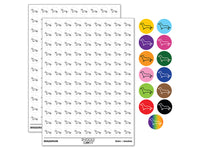 Smooth Haired Dachshund Dog Outline 200+ 0.50" Round Stickers