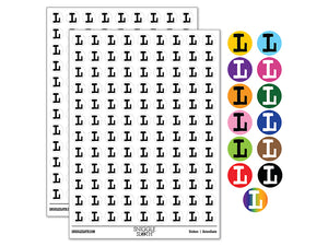 Letter L Uppercase Cute Typewriter Font 200+ 0.50" Round Stickers