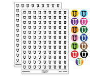 Letter U Uppercase Cute Typewriter Font 200+ 0.50" Round Stickers