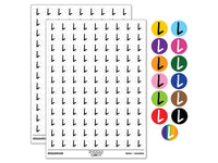 Letter L Uppercase Felt Marker Font 200+ 0.50" Round Stickers