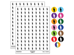 Cat Walking Solid 200+ 0.50" Round Stickers