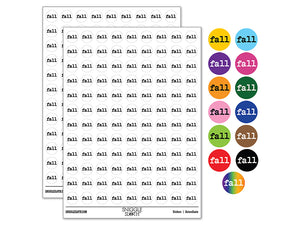 Fall Fun Text 200+ 0.50" Round Stickers