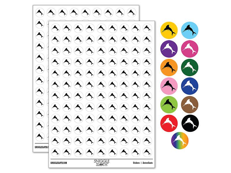 Marlin Fish 200+ 0.50" Round Stickers