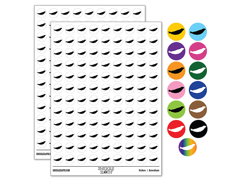 Seal on Tummy Solid 200+ 0.50" Round Stickers