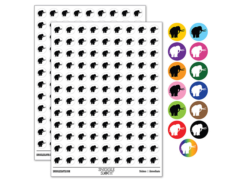 Woolly Mammoth Solid 200+ 0.50" Round Stickers