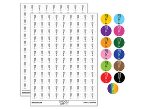 Champagne Glass Doodle 200+ 0.50" Round Stickers