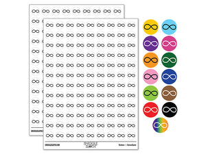 Infiniti Symbol Sketch Solid 200+ 0.50" Round Stickers