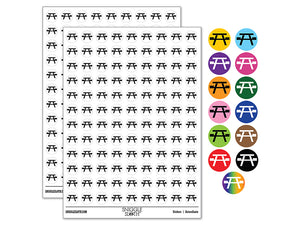Picnic Table Solid 200+ 0.50" Round Stickers