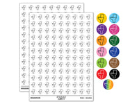 Toilet Symbol Outline 200+ 0.50" Round Stickers