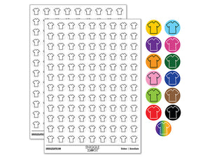 T-Shirt Laundry Outline 200+ 0.50" Round Stickers