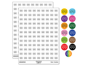 Bow Ribbon Outline 200+ 0.50" Round Stickers