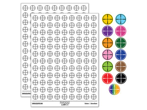 Crosshair Target 200+ 0.50" Round Stickers