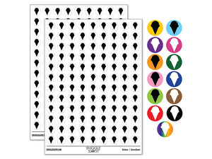 Ice Cream Cone Solid 200+ 0.50" Round Stickers