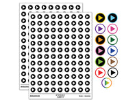 Play Button Icon 200+ 0.50" Round Stickers