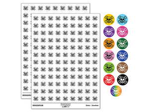 Skull and Crossbones Doodle 200+ 0.50" Round Stickers