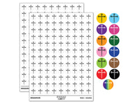 Three 3 Nails Cross Christian Stylized 200+ 0.50" Round Stickers