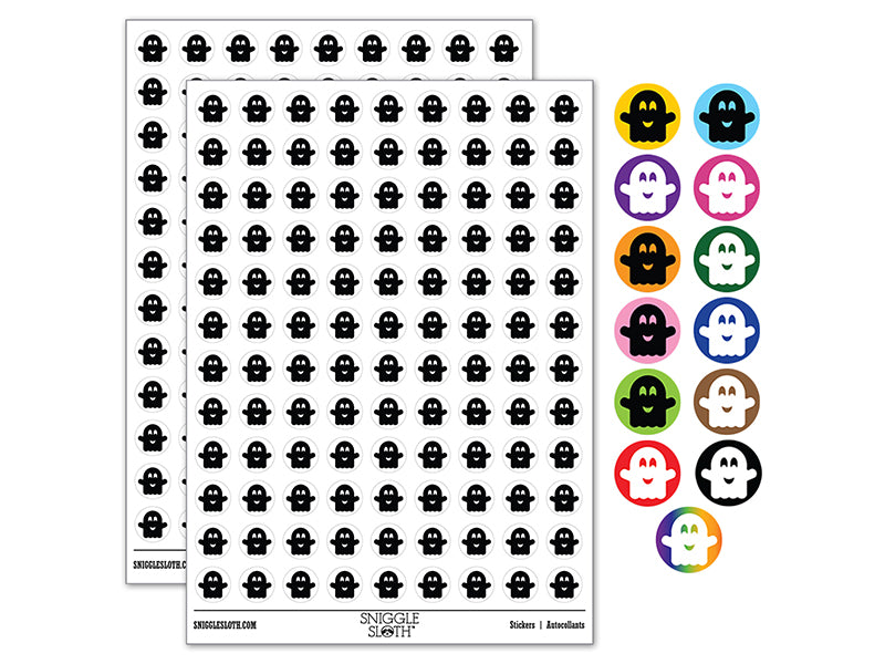 Ghost Smiling Halloween 200+ 0.50" Round Stickers