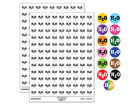 H2O Water Fun Text 200+ 0.50" Round Stickers
