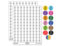 Dollar Sign Money Symbol Outline 200+ 0.50" Round Stickers