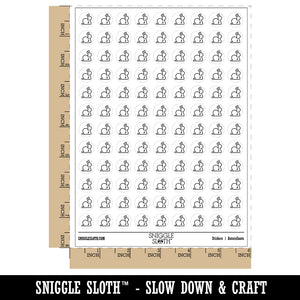 Snail Slow Outline 200+ 0.50" Round Stickers